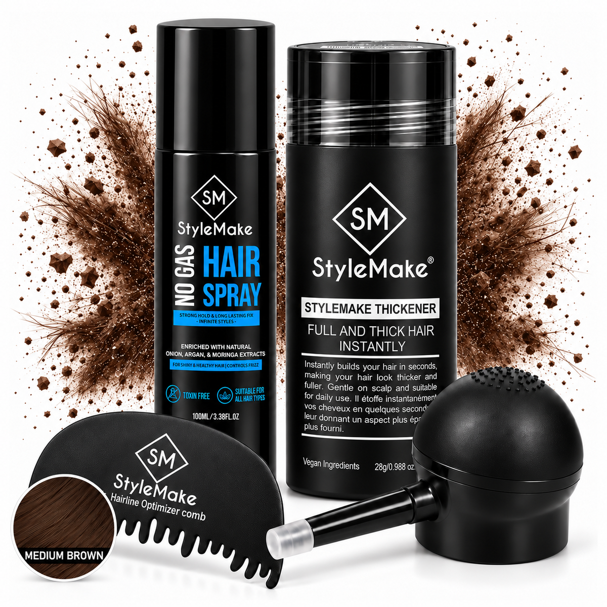 StyleMake Thickener Hair Building Fibers for Men & Women